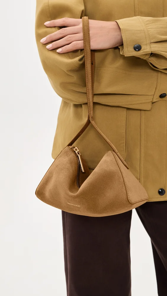 Suede Prism Shoulder Bag
