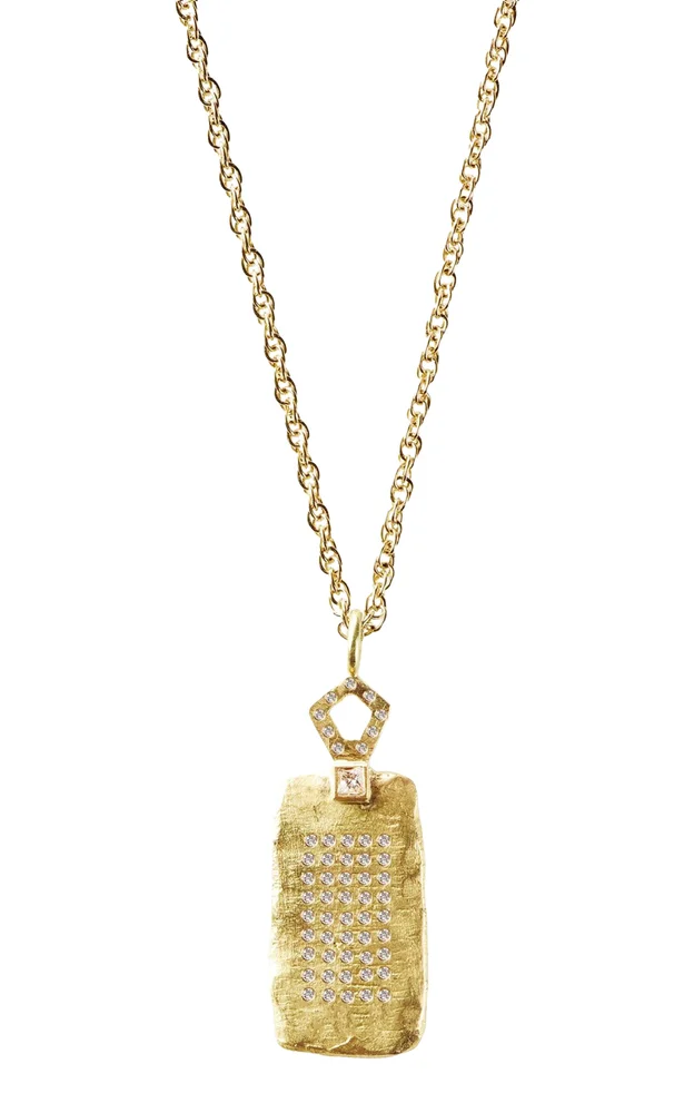 18k Yellow Gold Flacon Diamond Necklace