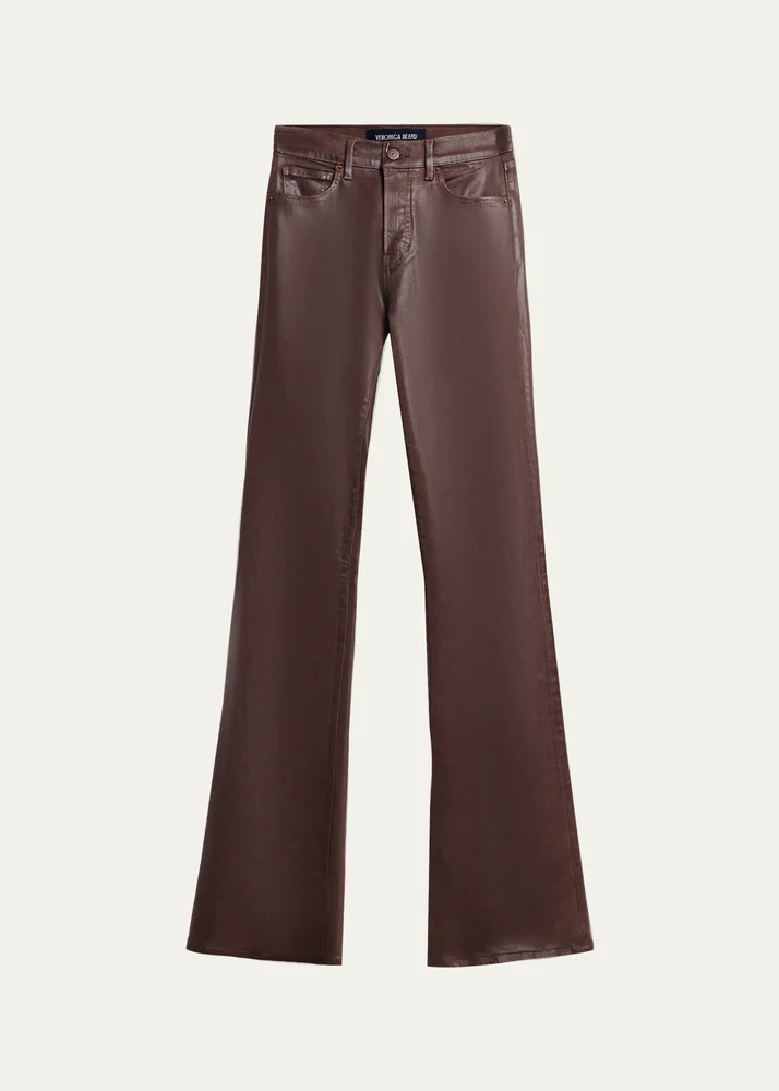 Beverly Vegan Leather Flare Pants