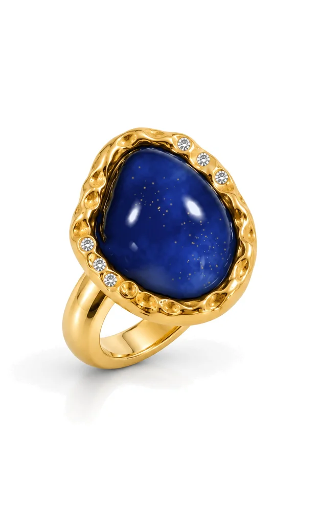 The Lola Ring In Gold With Lapis