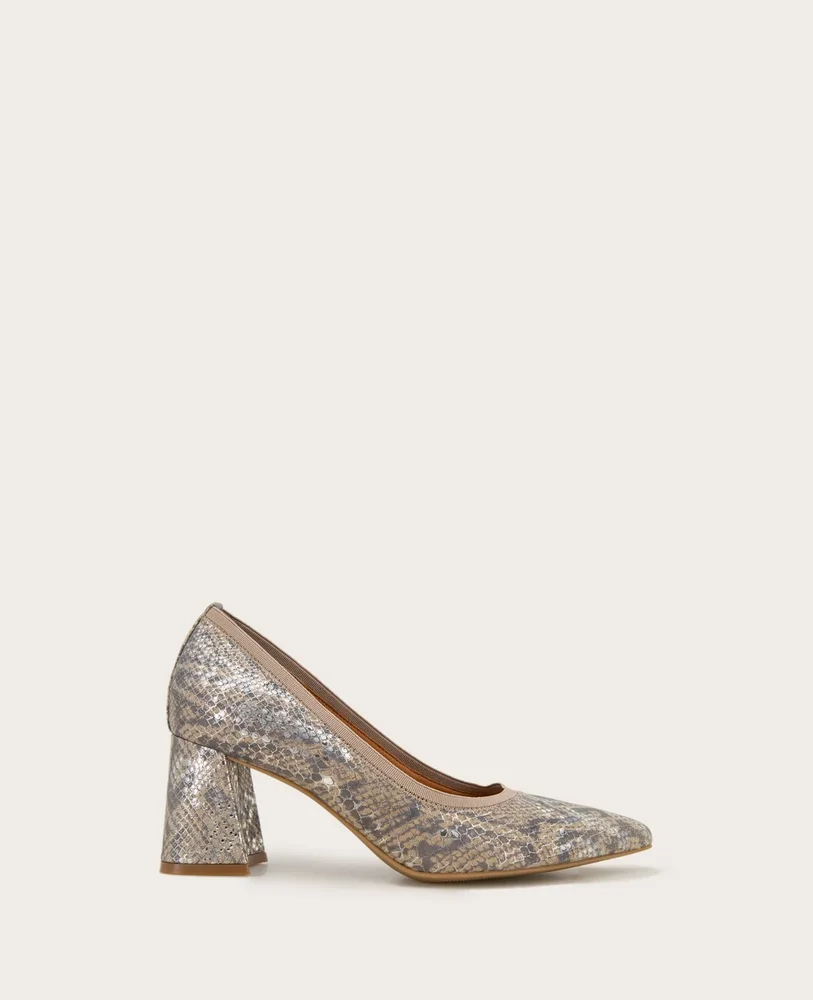BREVEL WIDE HEELS SADDLE LEATHER