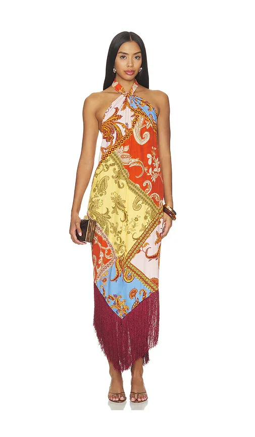 Tie Sash Long Dress