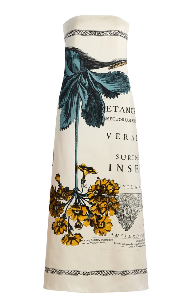 Floral-Printed Midi Cocktail Dress