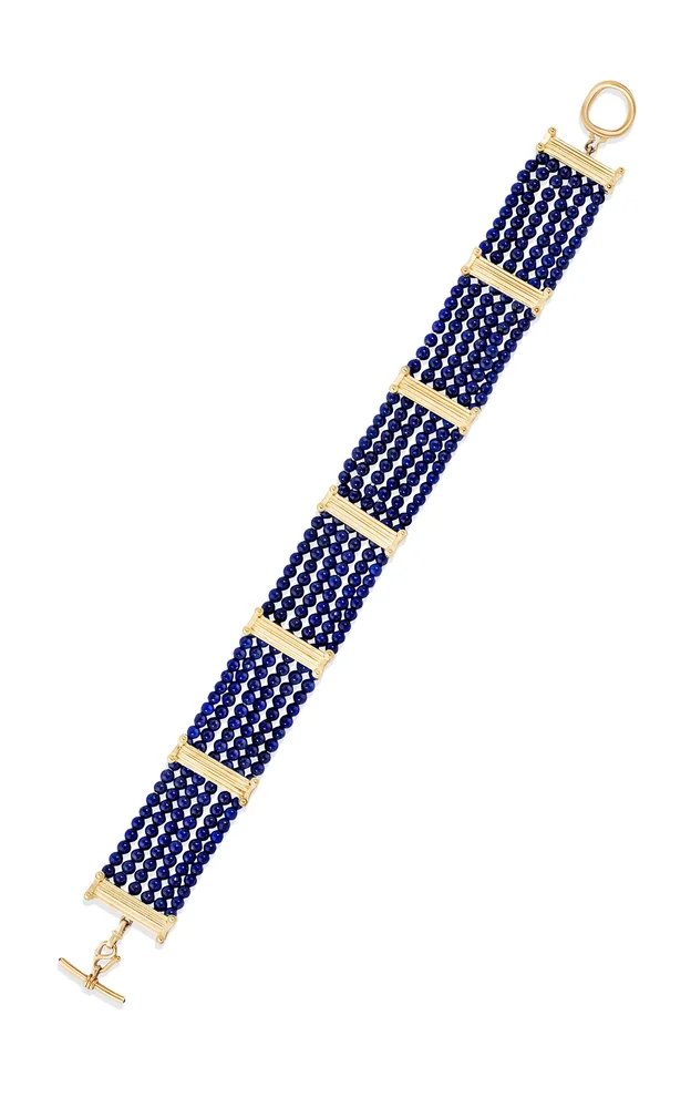 18K Gold Lapis Colonna Choker Necklace