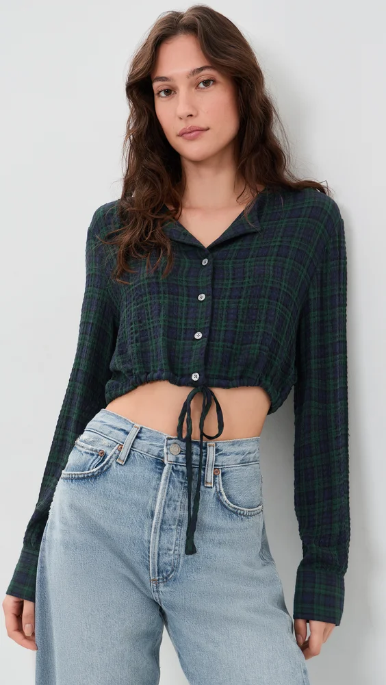 The Crinkle Cinched Shirt