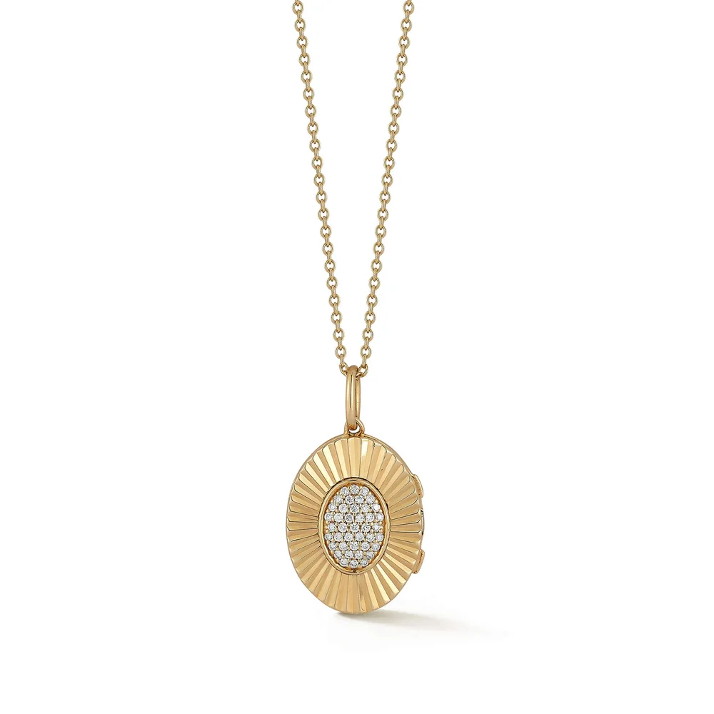 Teddi Paige Oval Locket Necklace