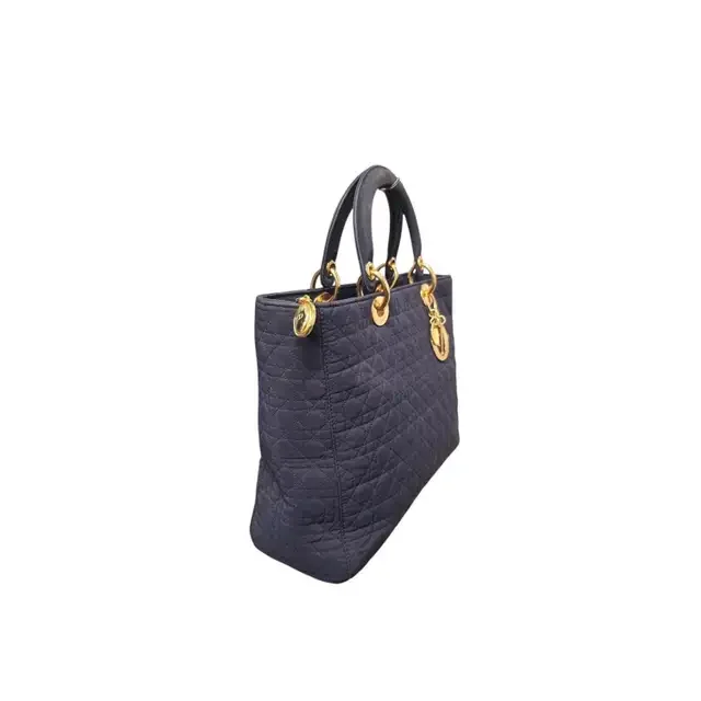 Christian Dior Vintage Lady Dior Nylon Cannage Tote