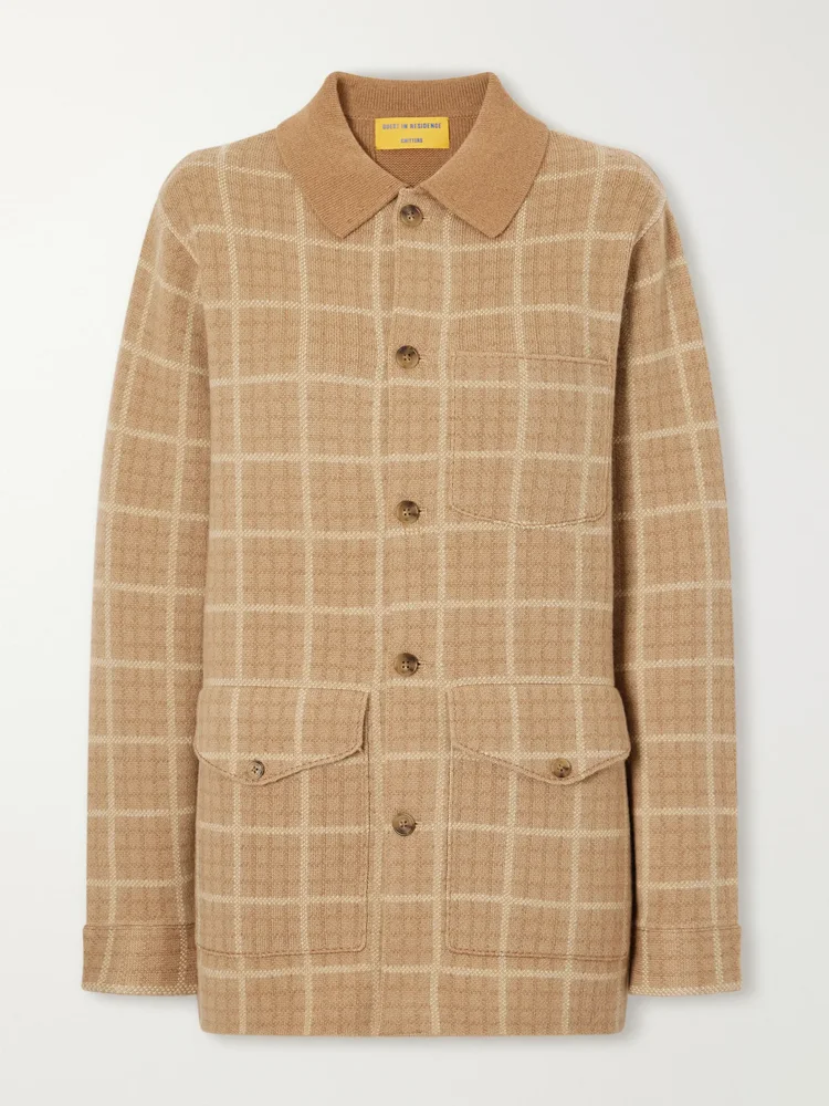 Tartan Industry checked wool and cashmere-blend jacket