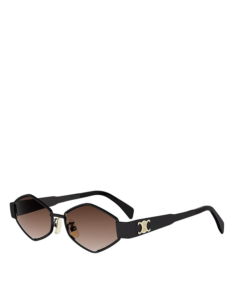 Metal Triomphe Geometric Sunglasses, 54mm