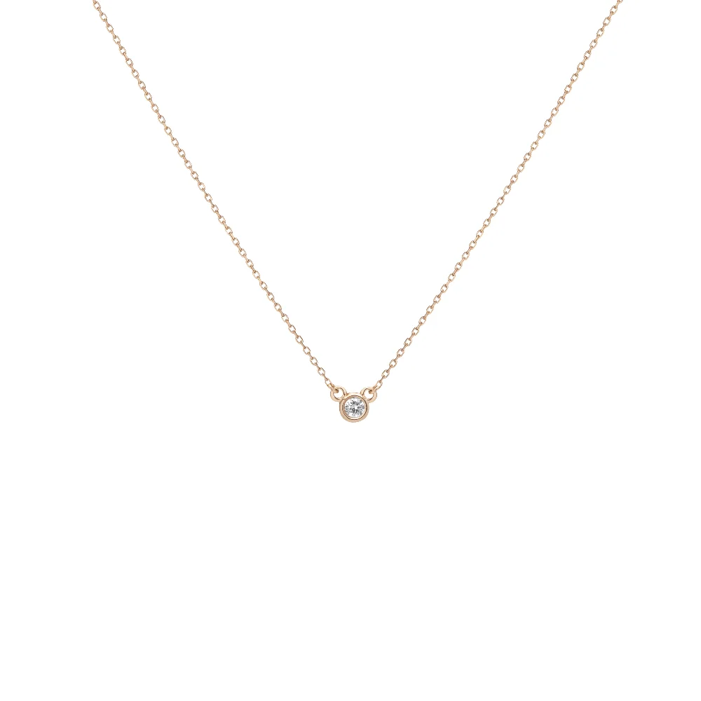 Mini Diamond Bezel Necklace