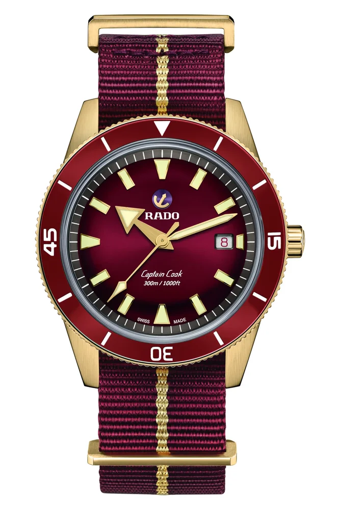 Captain Cook Bronze Automatic Webbing Strap Watch, 42mm