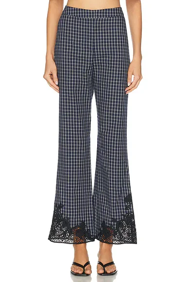 Maya Embroidered Handkerchief Trouser