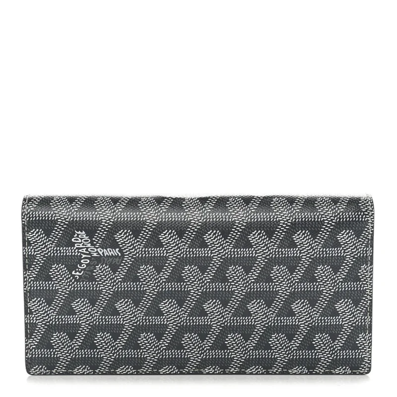 Goyardine Long Bi-Fold Wallet, Grey