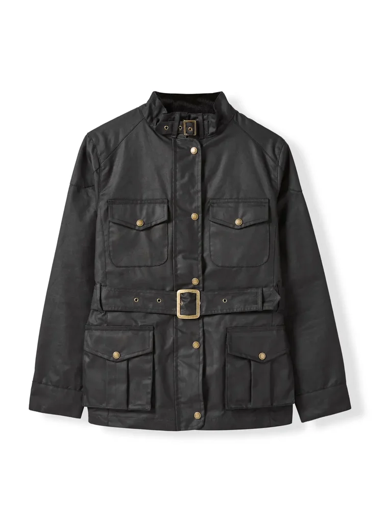 British Waxed Cotton Belted Jacket