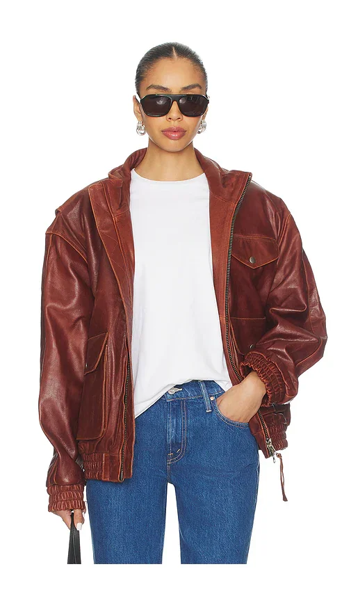 Leather Bomber Jacket Found