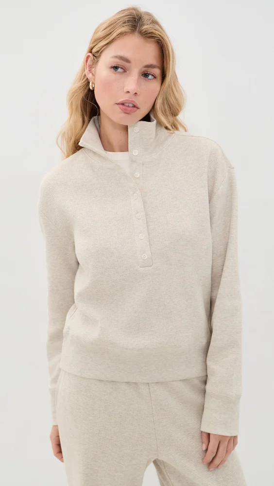 Zia 1/4 Waffle Pullover