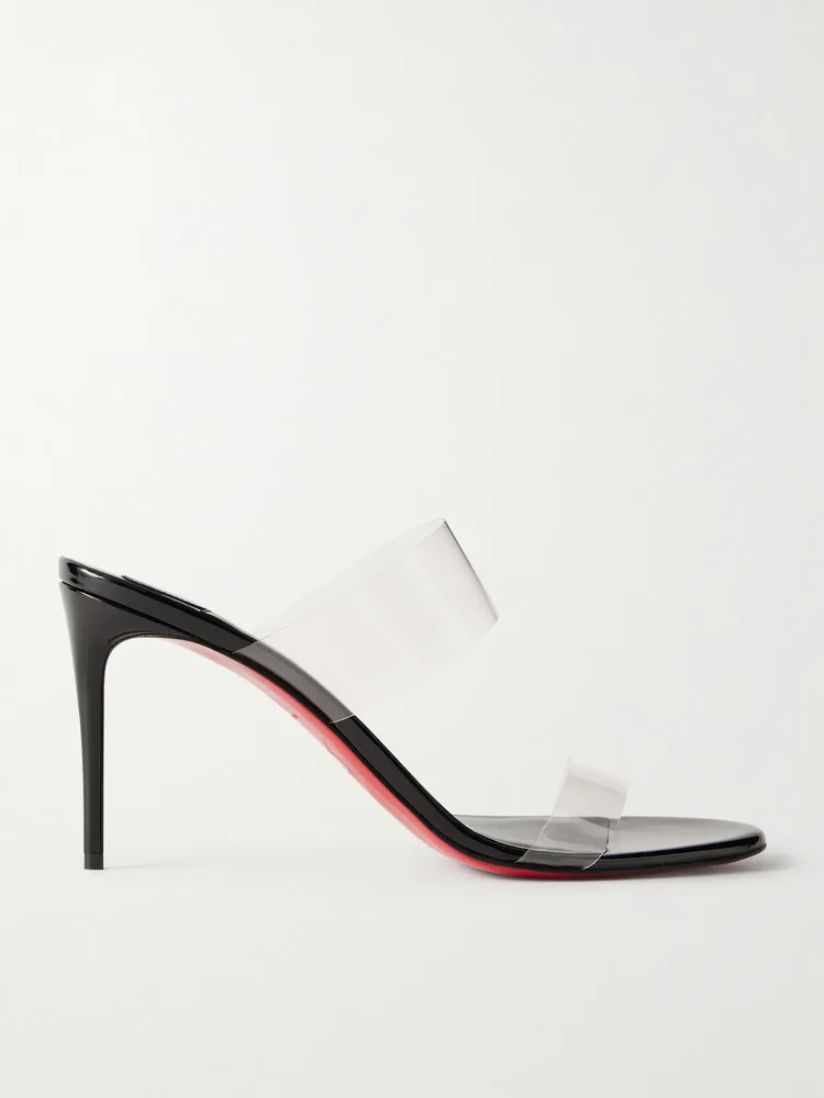 Just Nothing 85 PVC and patent-leather mules