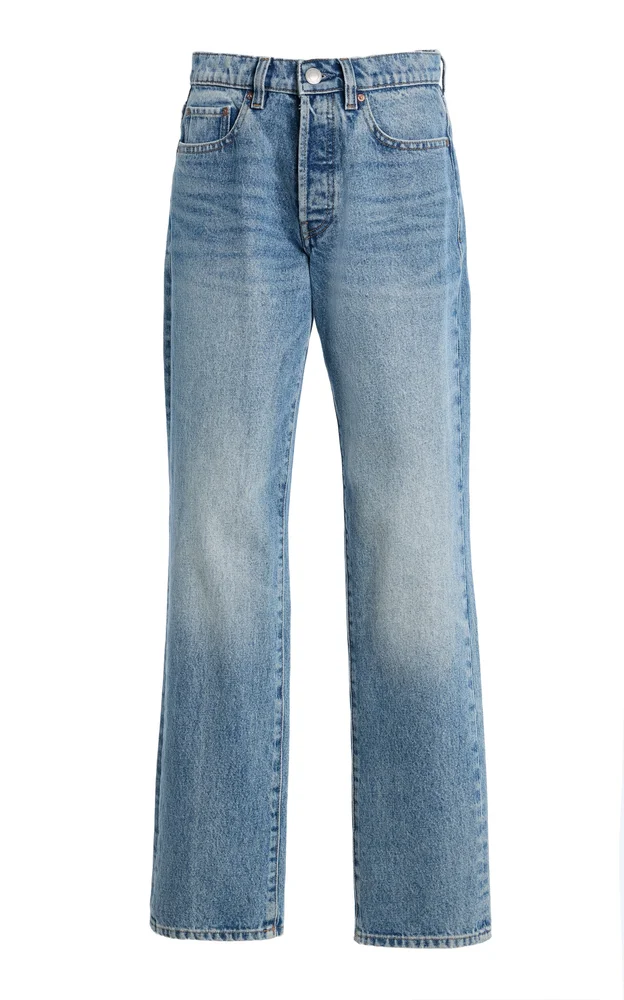 x Olympia of Greece Exclusive Olympia Slim Straight Mid-Rise Jeans