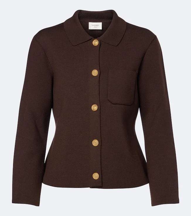 Knitted wool cardigan