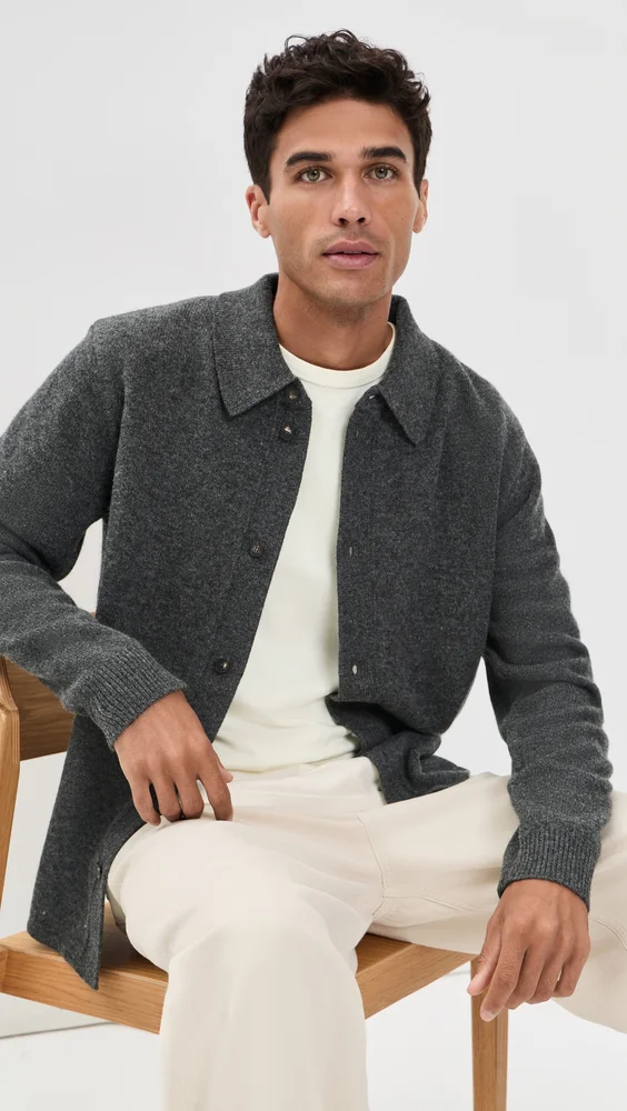 Boiled Wool Cardigan