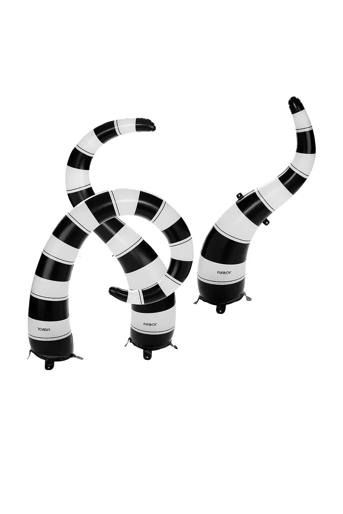 Set Of 3 Striped Light Up Inflatable Lawn Crawlers
