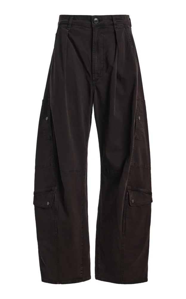 Flight Pleated Cotton-Blend Wide-Leg Pants