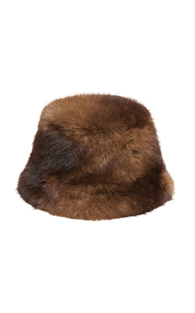 Gilly Faux Mink Fur Bucket Hat