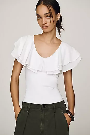 By Anthropologie Flutter Top