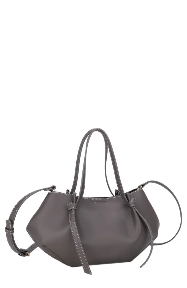 Lou-Lou Small Knotted Handle Faux Leather Tote