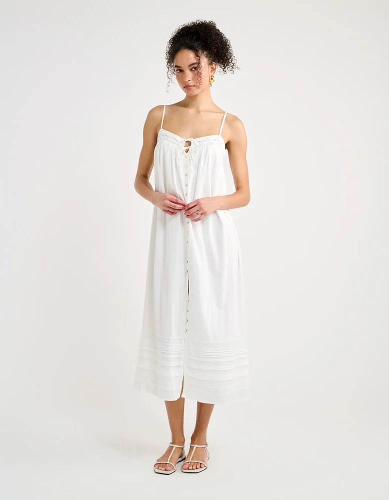 Sunvale Midi Dress, White