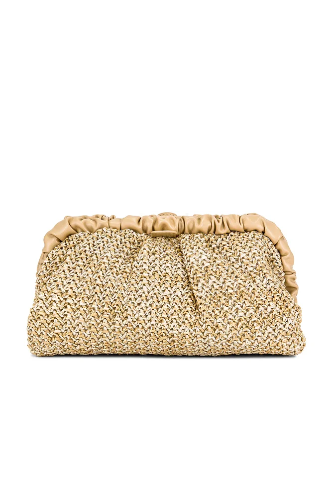 Amalia Pleated Woven Clutch