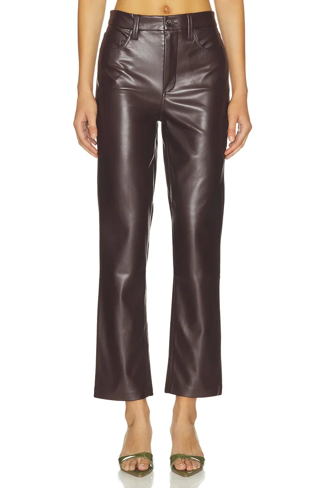 The Lyra Slim Ankle Faux Leather Pants