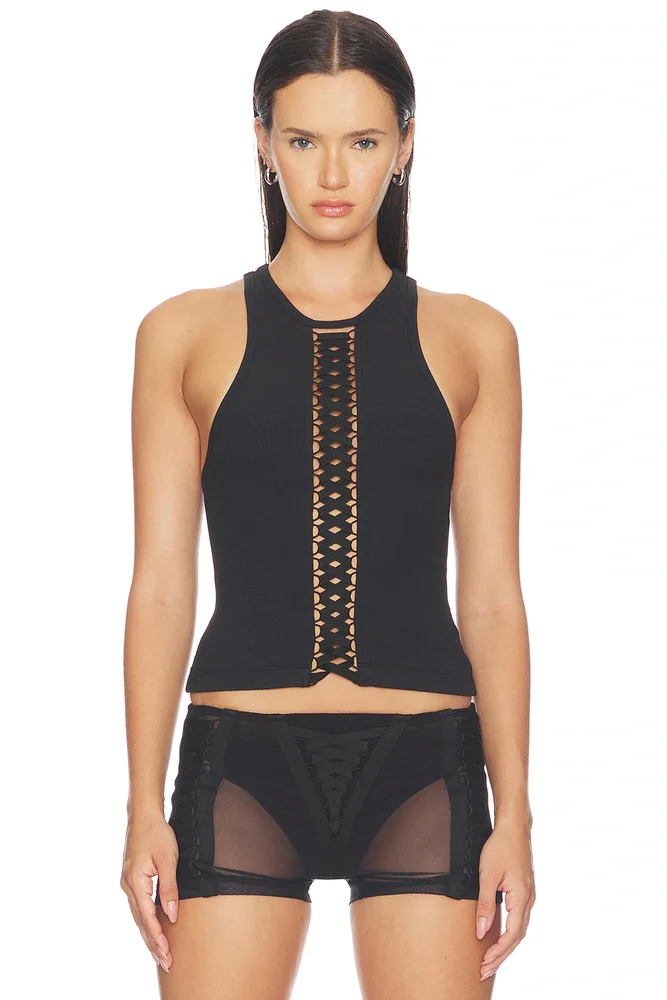 Lace Up Tank Top