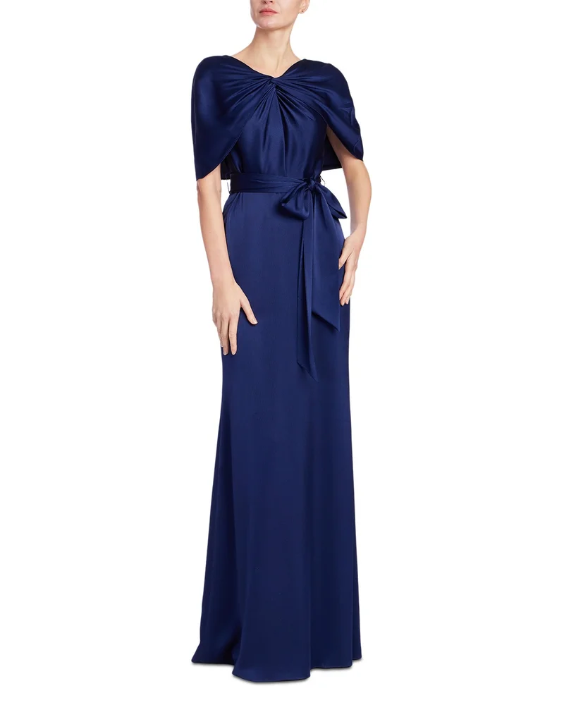 Cape Shoulder Gown