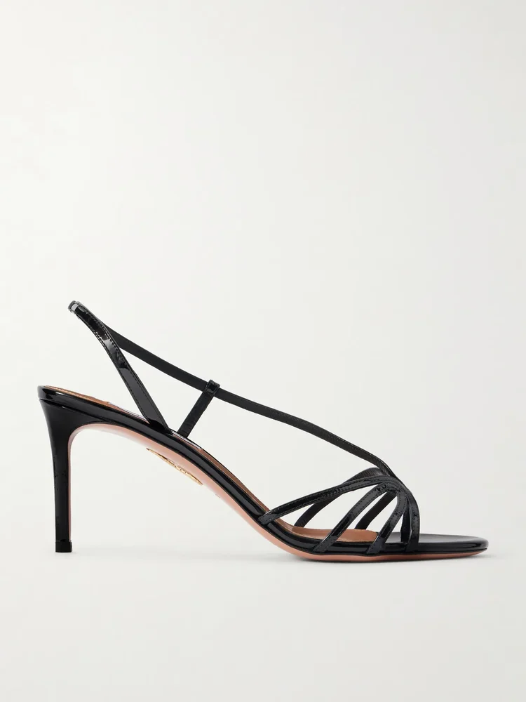 Talk To Me 75 patent-leather slingback sandals
