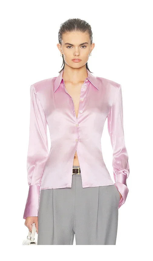 The Silk Charmeuse Shirt Helsa