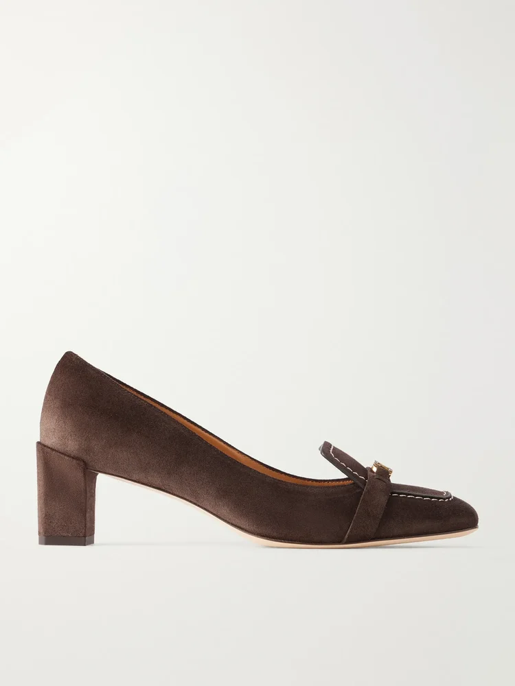 50 suede pumps