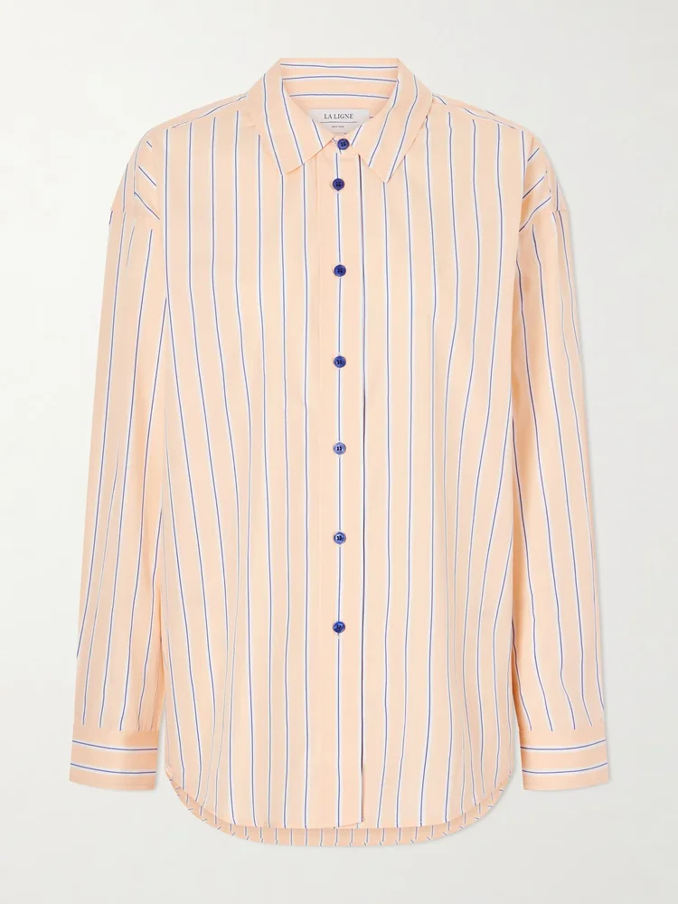 Striped cotton-poplin shirt