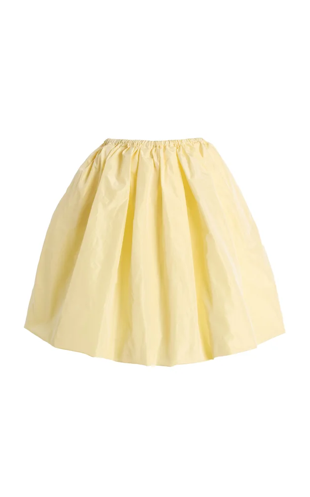 Silk Taffeta Midi Skirt