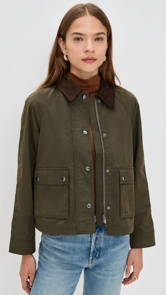 Madewell Waxed Zip-Front Barn Jacket