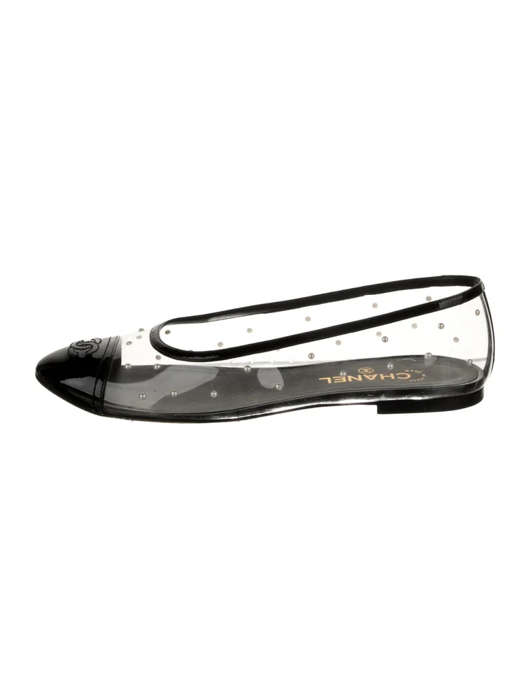 Interlocking CC Logo PVC Ballet Flats