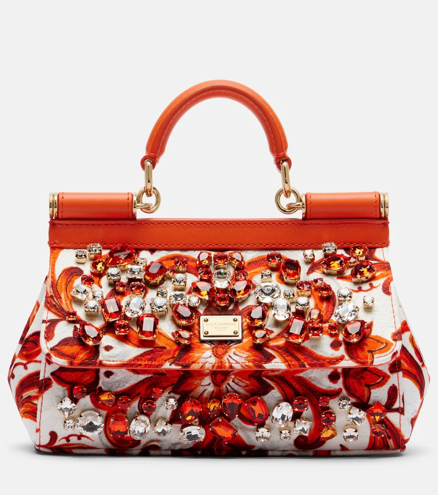 Sicily Mini embellished top-handle bag