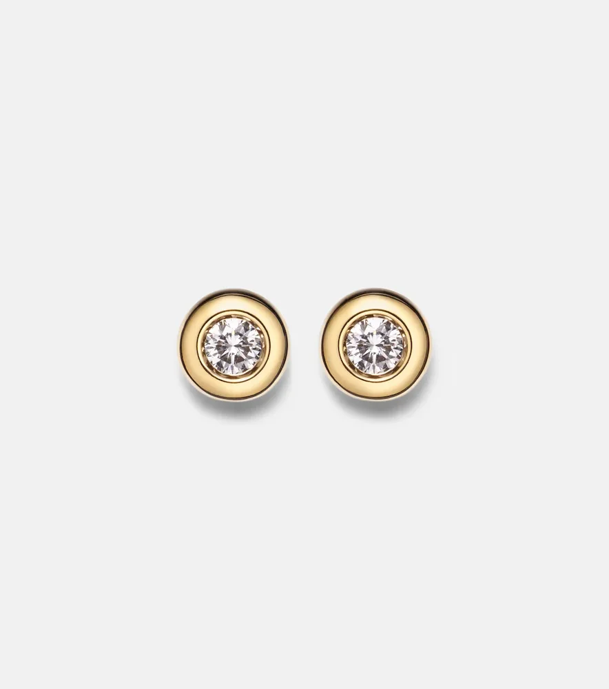 Pavé 18kt gold earrings with diamonds