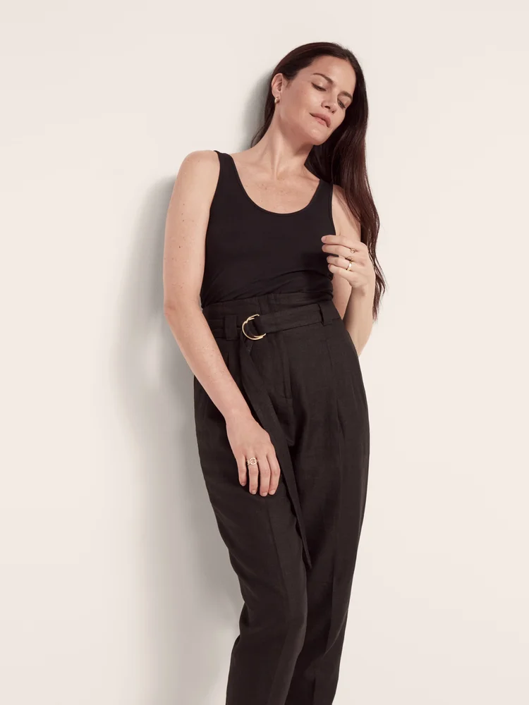 Paper Bag Pleated Trouser - Resale