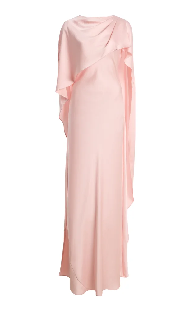 Izel Crepe Cape Gown