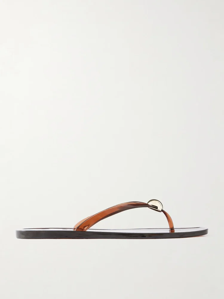 Jovie embellished PVC thong sandals