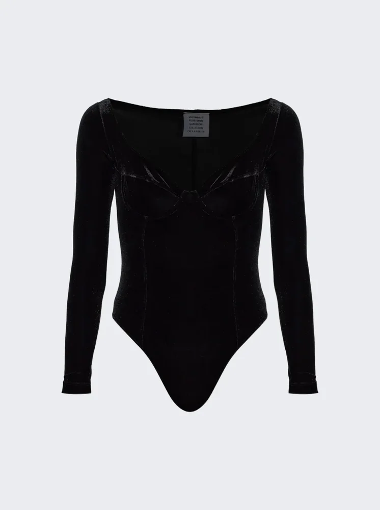 VELVET DECOLETTE BODY BLACK