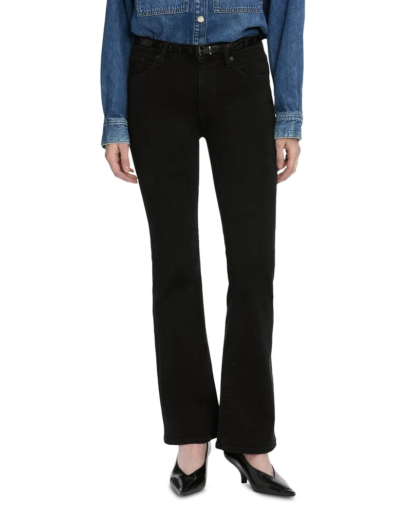 The Icon High Rise Flare Jeans in Black