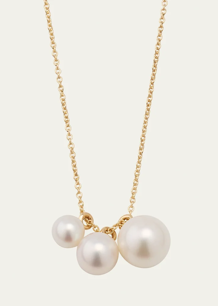 14K Recycled Yellow Gold Stella Necklace with Freshwater Pearls