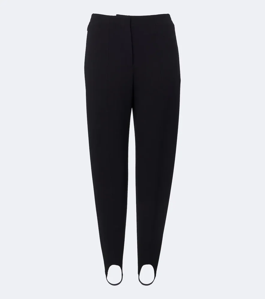 Wool-blend stirrup pants